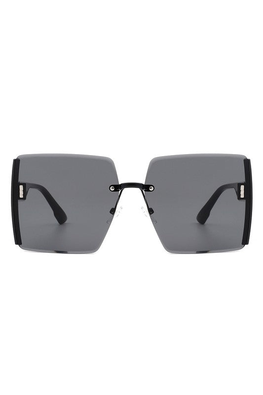 Square Oversize Half Frame Fashion Sunglasses