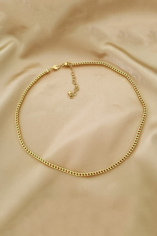 Gold Dipped Braided Chain Necklace