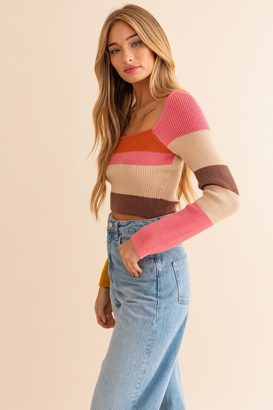 Color Block Summer Sweater