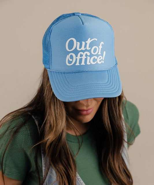 Out of office trucker hats by PiPPY