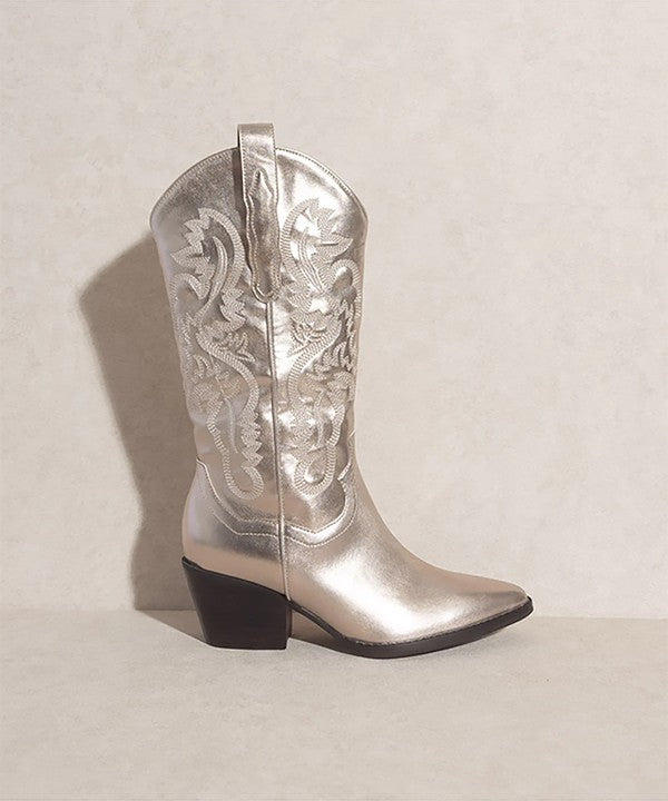 Shimmer Calf Western Boots