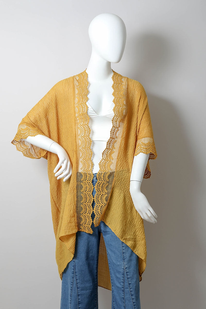 Sunshine Crochet Lace Kimono